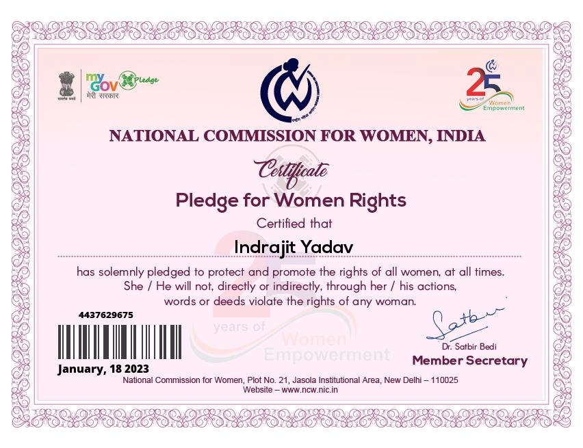 Pledge Certificate 1