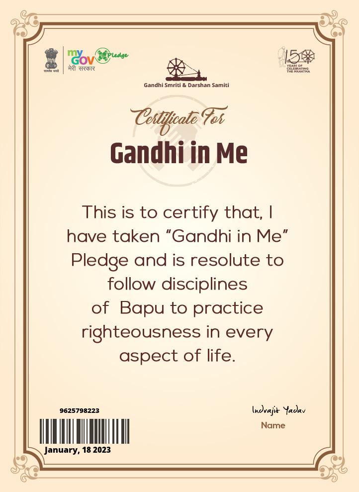 Pledge Certificate 12