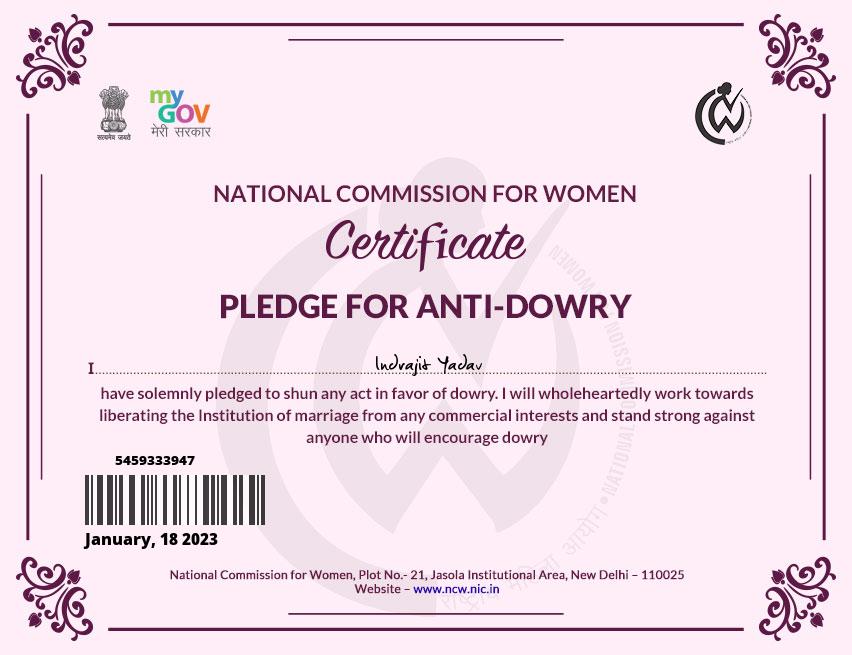 Pledge Certificate 4