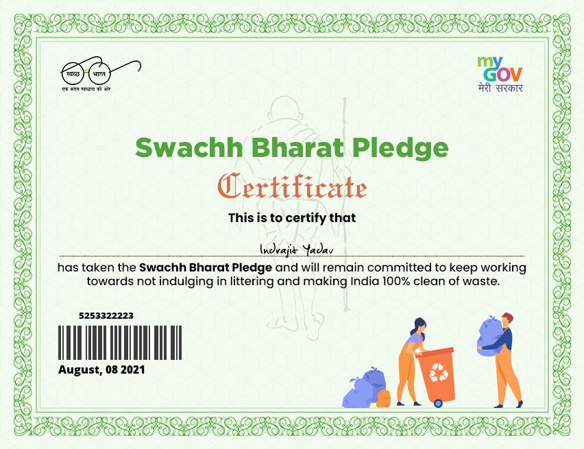 Pledge Certificate 6